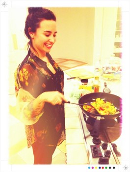 demi lovato on twitter: cooking skills, work on new album, 